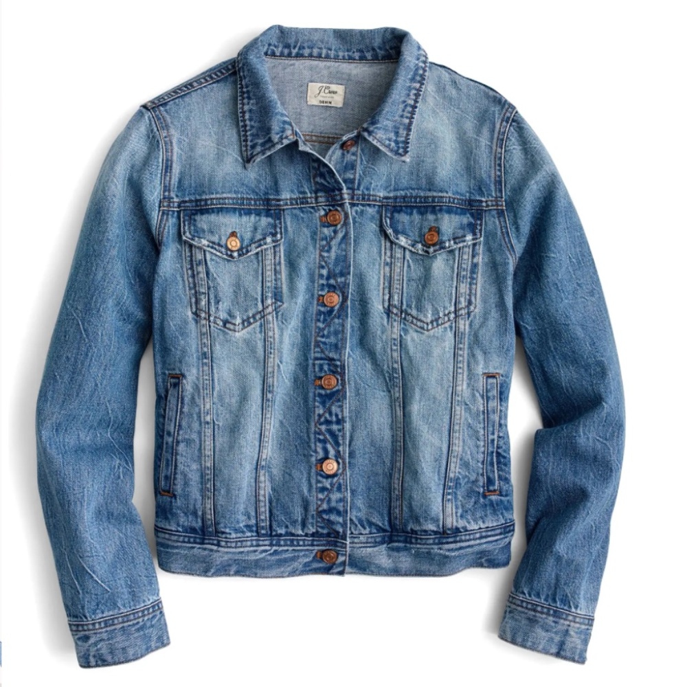 J.Crew Classic Denim Jacket in Light Patriot Wash, Size XS